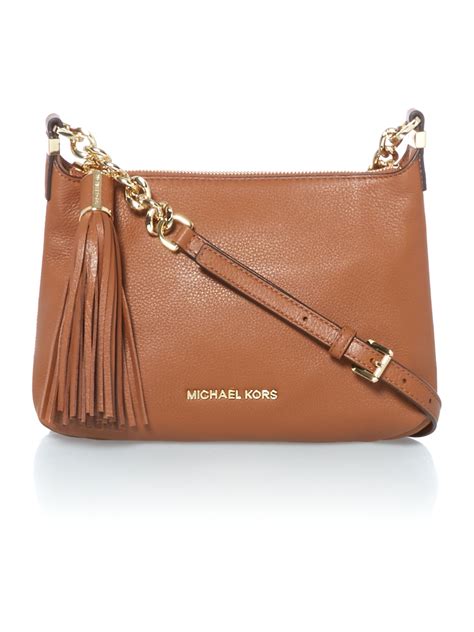 michael kors beige brown bag|Michael Kors grey crossbody bag.